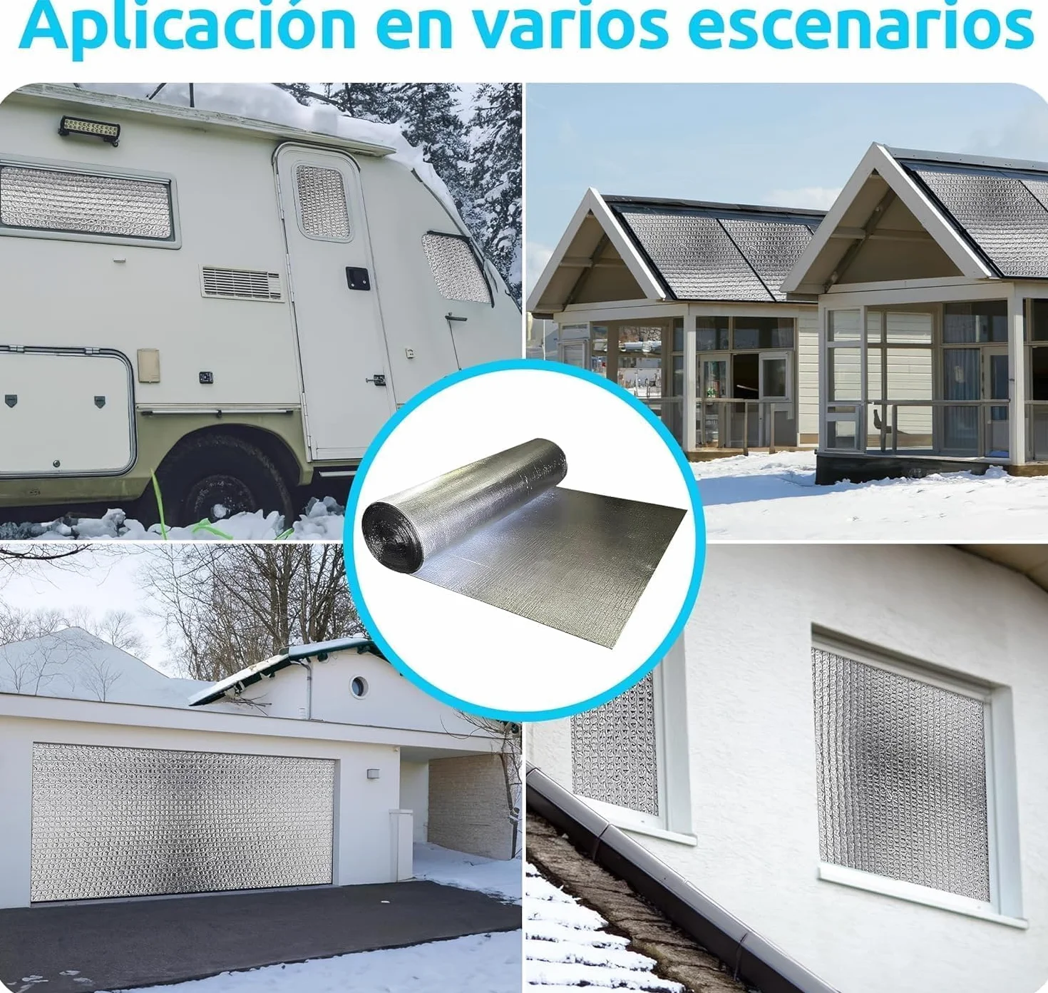 AISLANTE TERMICO MULTIUSOS Rollo 2.5x1.20m 3m² Reduce Frio Calor Ventana Pared Suelo Techo Coche Garaje Camper