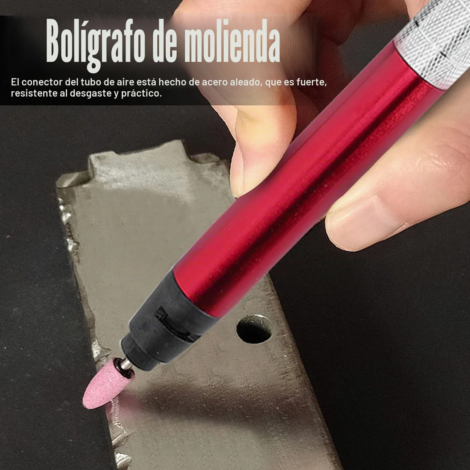 Juego de máquina de molienda neumática, amoladora portátil de lápiz, bolígrafo de viento de aire con rotación rápida para entusiastas del bricolaje, moldeo y corte
