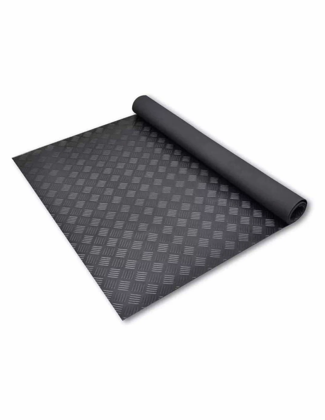 JARDIN202 - Estera Antideslizante Suelo Caucho Goma 3mm | Placa de Cuadros | Varias Medidas | 2X 1 m Placa de Cuadros -