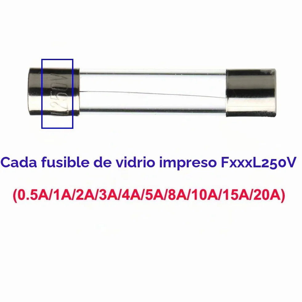 Gebildet 5x20mm AGC Inline Portafusibles 250V 20A 16 AWG Alambre con 150pcs Fusibles de Tubo de Vidrio Rápido Soplo