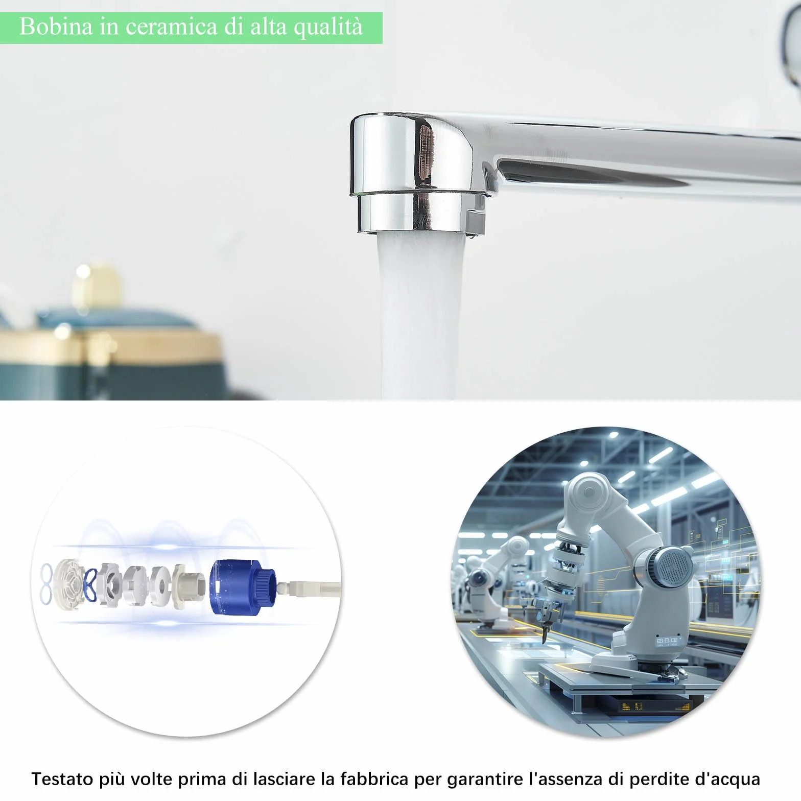 Mezclador de pared para fregadero cocina monomando galvánico boca ajustable