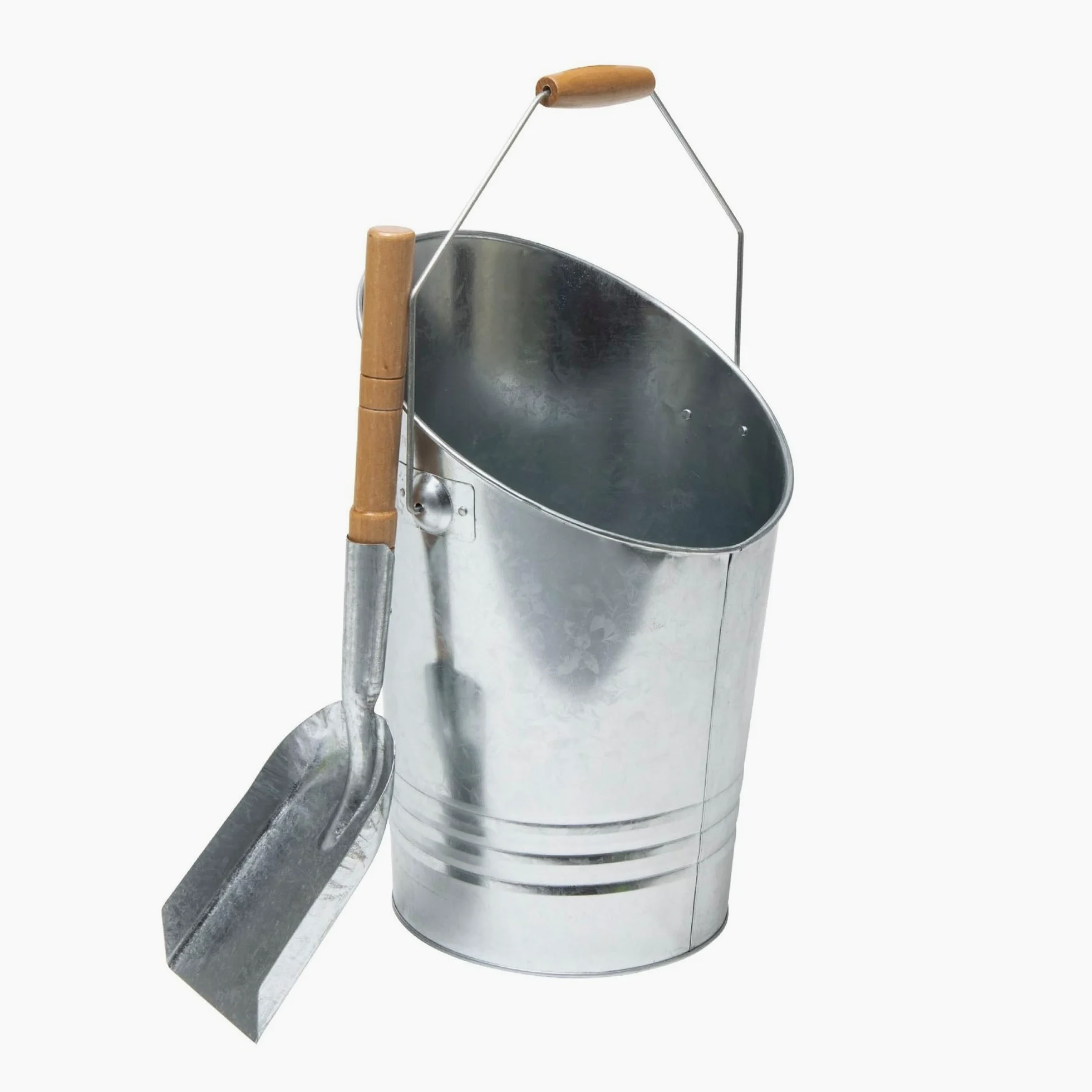 Cubo de 7 L y pala para cenizas de acero galvanizado WERKA PRO
