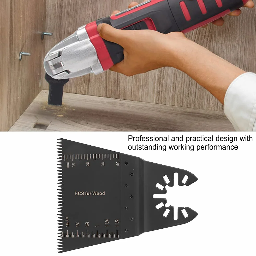 Cuchillas de Sierra Oscilante, Juego de 10 Piezas de Cuchilla Multifunción, 65mm, Accesorios de Herramientas Oscilantes Multitool para Cortar Metal Suave, Madera, Plástico