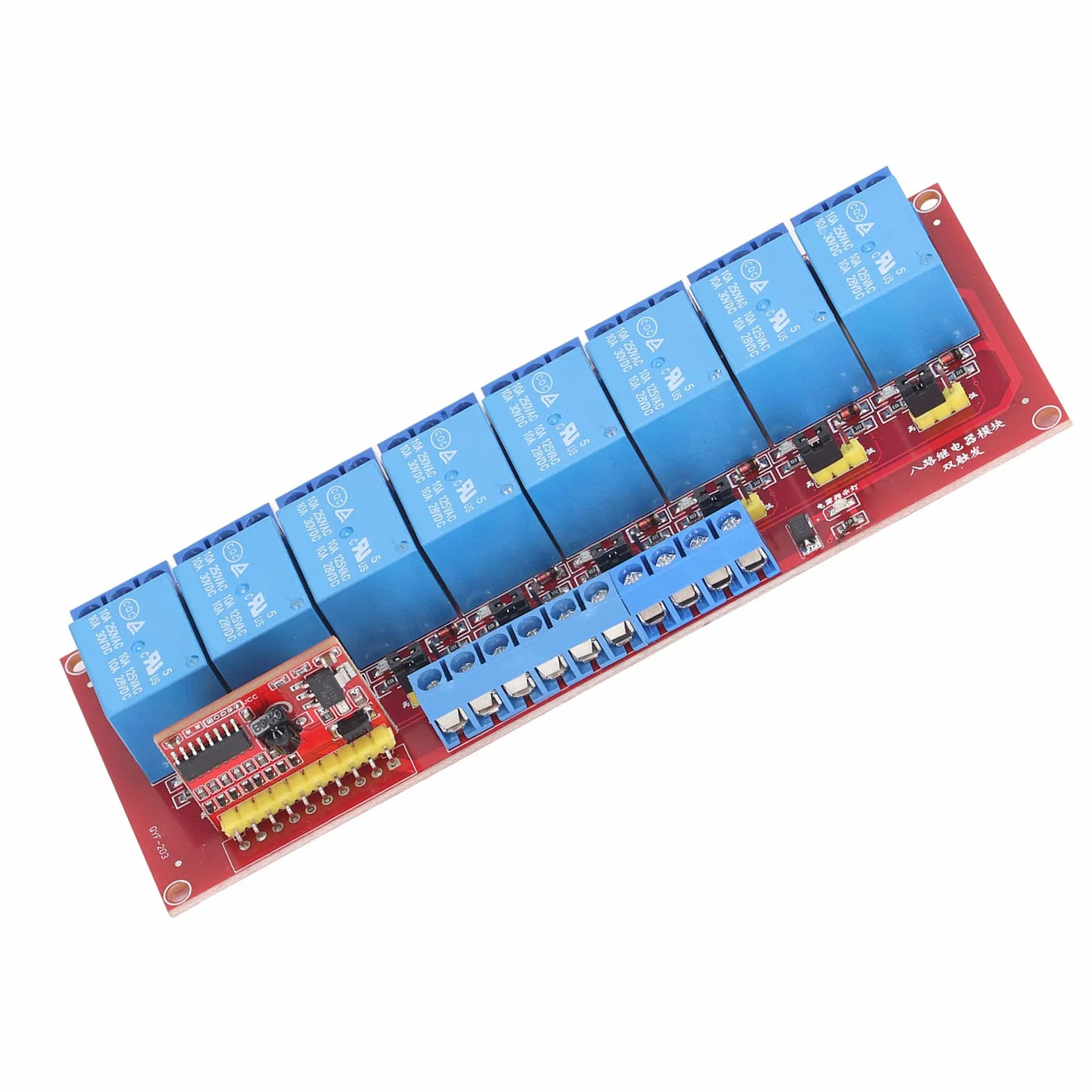 Placa Receptora de relé Inalámbrica Infrarroja Universal con Capacidad de 10A, Puerta de Luz de Motor de 8 Canales, Controlador de Interruptor de Control Remoto Seguro DIY (5v)