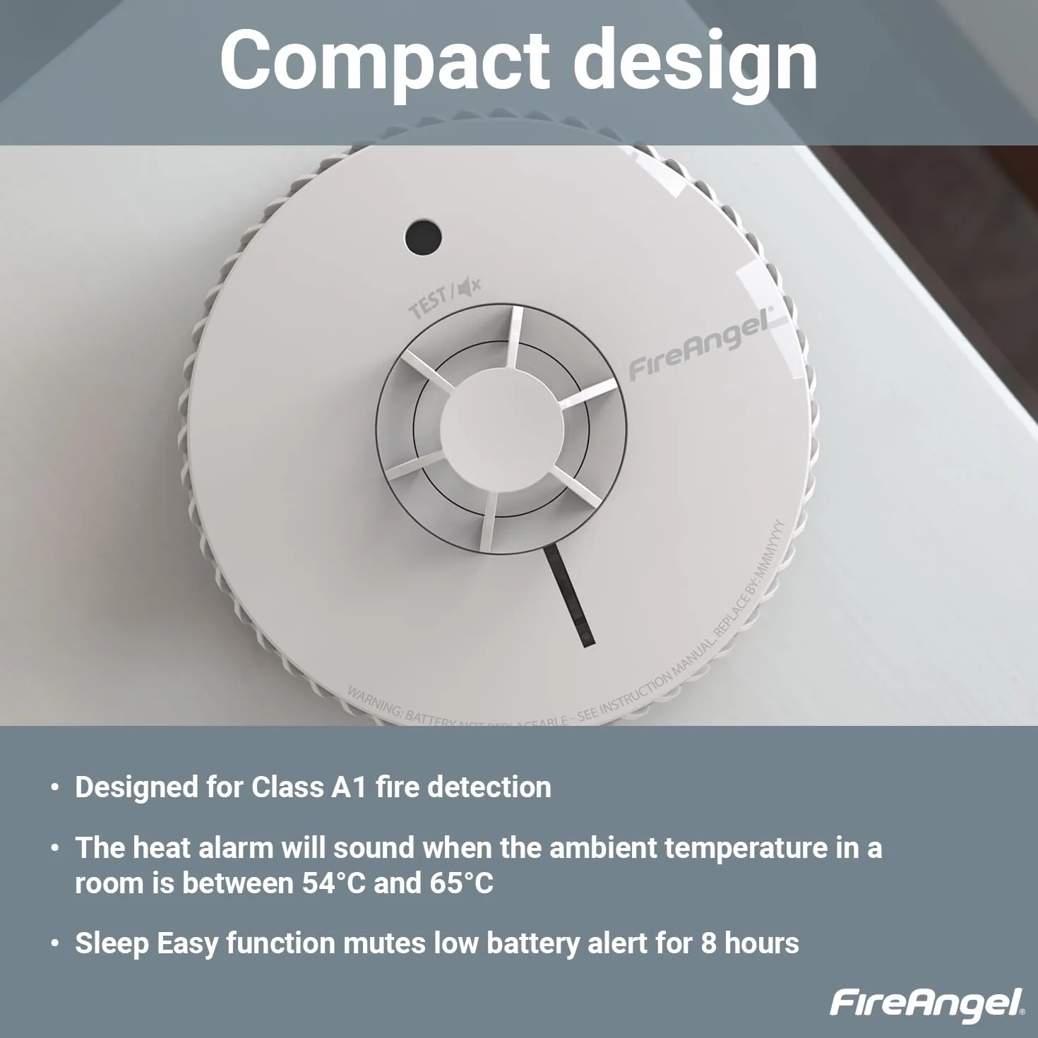 FireAngel FA6720-R Detector de Calor para Cocina con batería sellada de 10 años Blanco