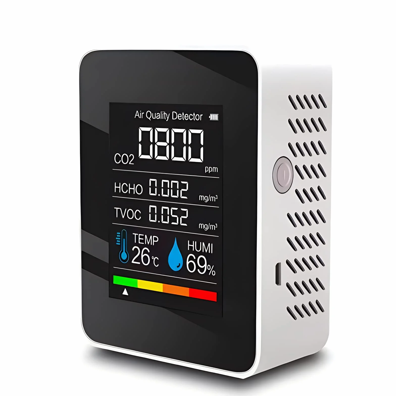 OBEST Medidor de Detector de CO2,Monitor Digital Portátil Temperatura del Aire y Sensor de Humedad,Utilizado en Casas,Fábricas,Oficinas e Interiores