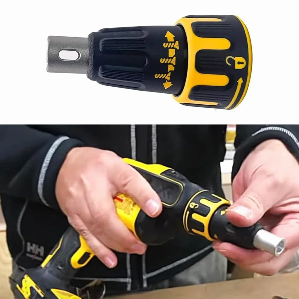 N435495 - Conjunto de cono de nariz, pistola de yeso sin escobillas, montaje de colocación de cono de nariz, soporte de brocas de acero compatible con Black & Decker compatible con Dewalt (8 x 6 cm)