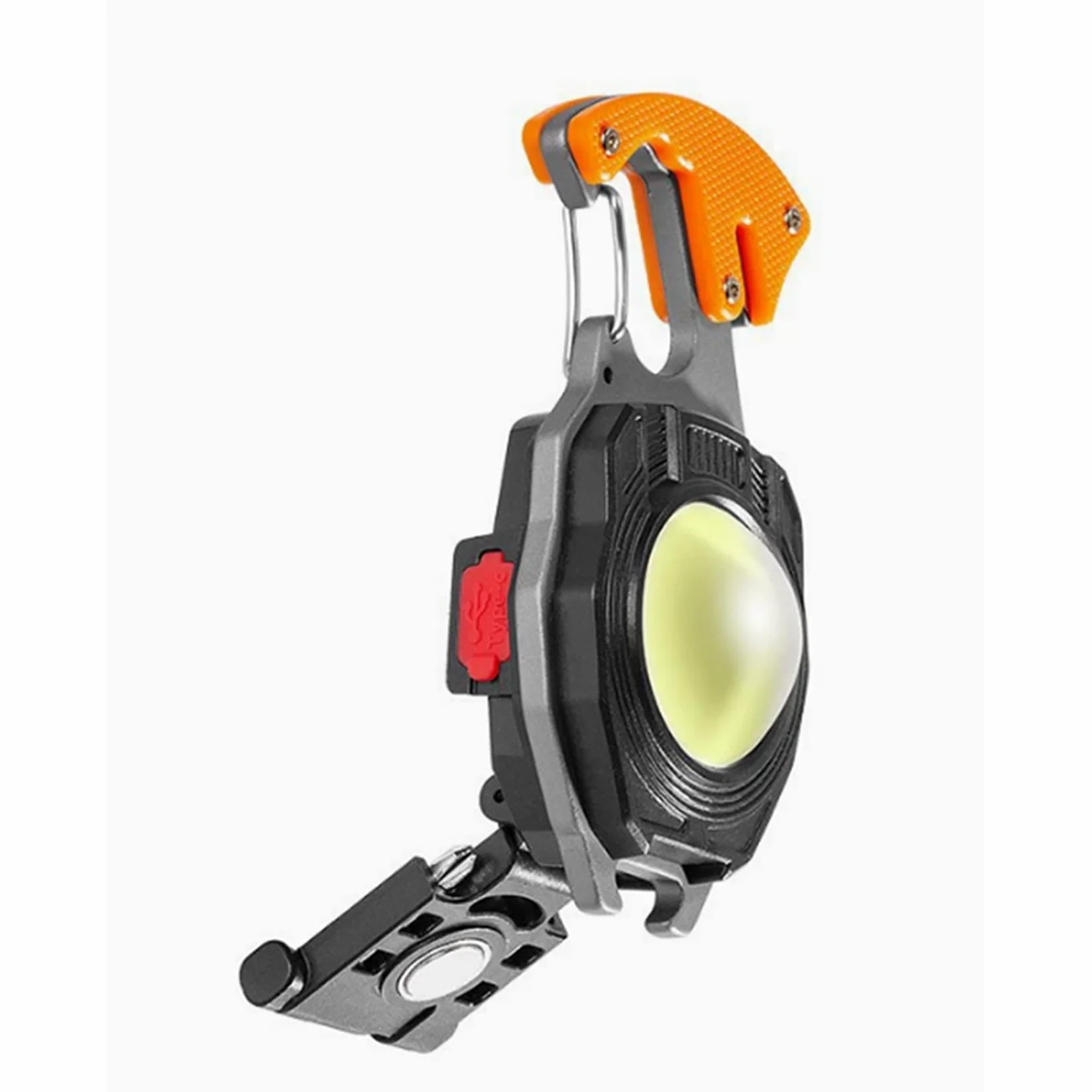 5 llaveros portátiles para exteriores, luz COB recargable, multifuncional, impermeable, abrebotellas y destornilladores