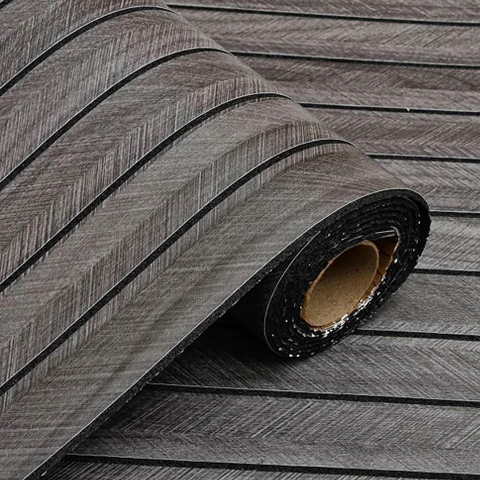 Paneles de pared 3D autoadhesivos, 40 x 300 cm, color gris, aspecto de madera, autoadhesivos, adecuados para cocina, baño, salón, dormitorio