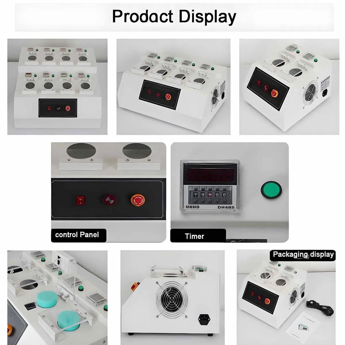 Caja de recalentamiento inteligente for pasta de soldadura con bloqueo temporizado y alarma, máquina descongeladora de pegamento rojo SMT multiestación, control independiente(8holes)