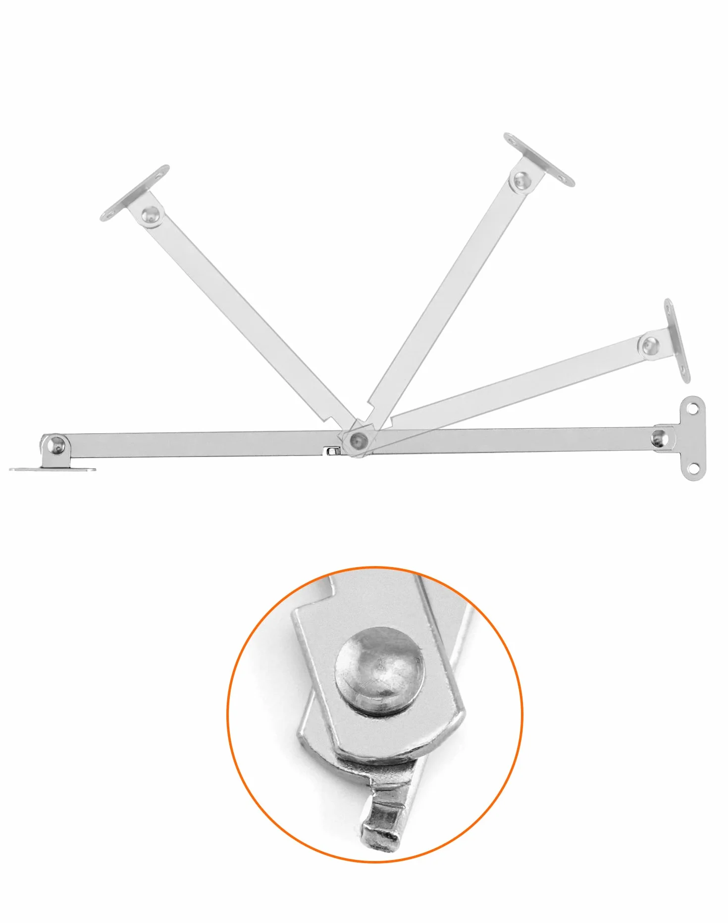 QWORK 4 Piezas Bisagra Plegable Abatible para Caja Armario Muebles