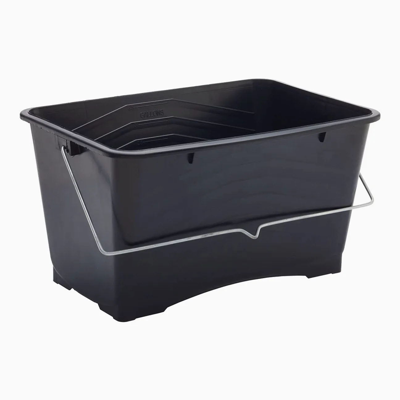 Cubo Grande de plástico para Pintura ProDec de 15 litros (3 galones) 100% plástico Reciclado con asa de Transporte metálica para Todo Tipo de Pinturas y pastas, Apto para Rodillos de hasta 12 pulg.