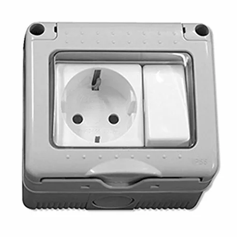 Base luz Schuko inter. estanca serie 34