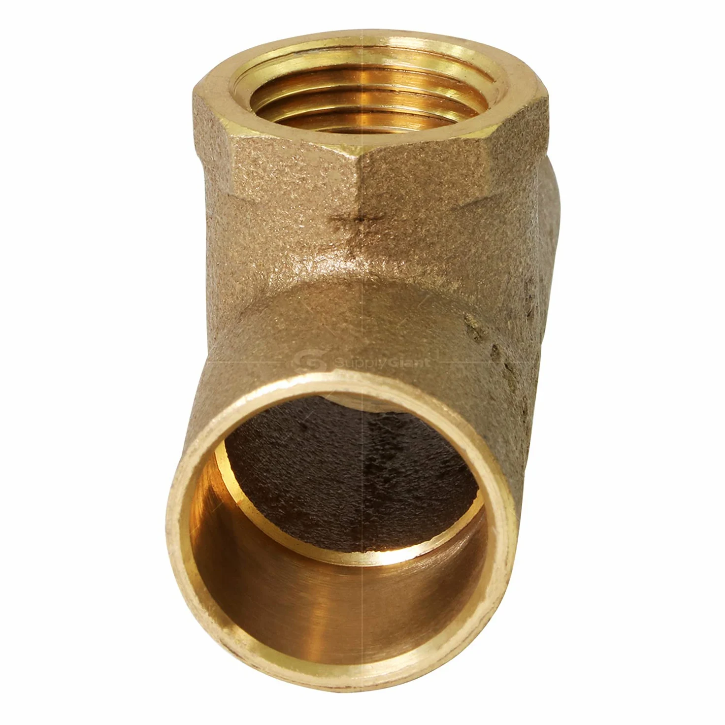 Everflow suministros ccft1134-nl C X C X F sin plomo fundido Latón conexión en T con soldadura tazas y hembra rosca rama