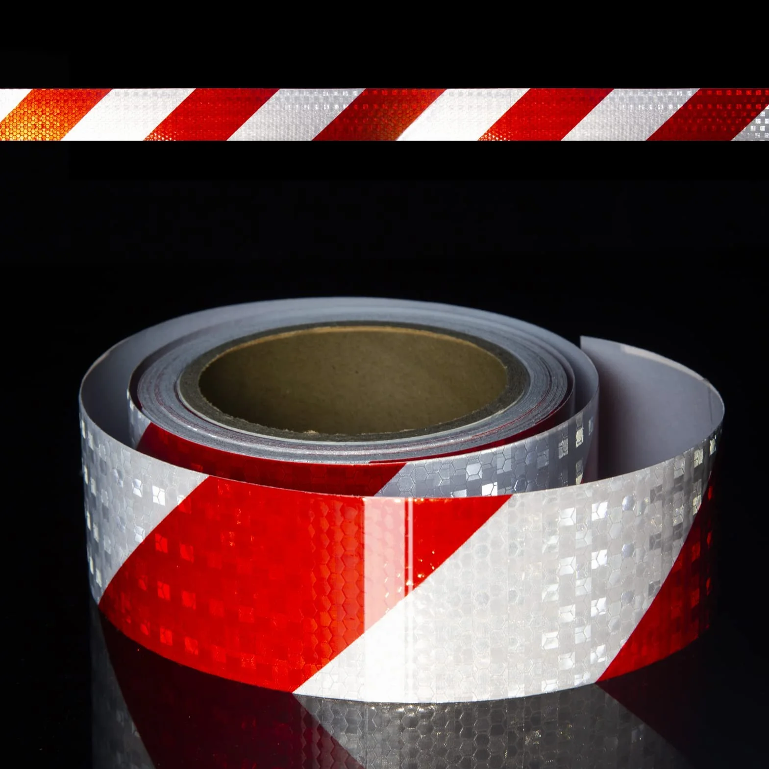 Cinta Reflectante Adhesiva 10m*10cm Roja y Blanca, Res Istente Al Aguapegatinas Reflectantes Cinta De Seguridad Autoadhesiva para Coche Camión Motocicleta Barco Bicicleta Remolque Camper