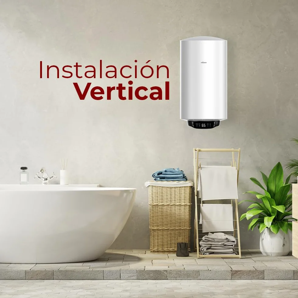 Nilson Termo Eléctrico Vertical 50 Litros NT5000EADW 1500W Acero Inoxidable Blanco Clase B