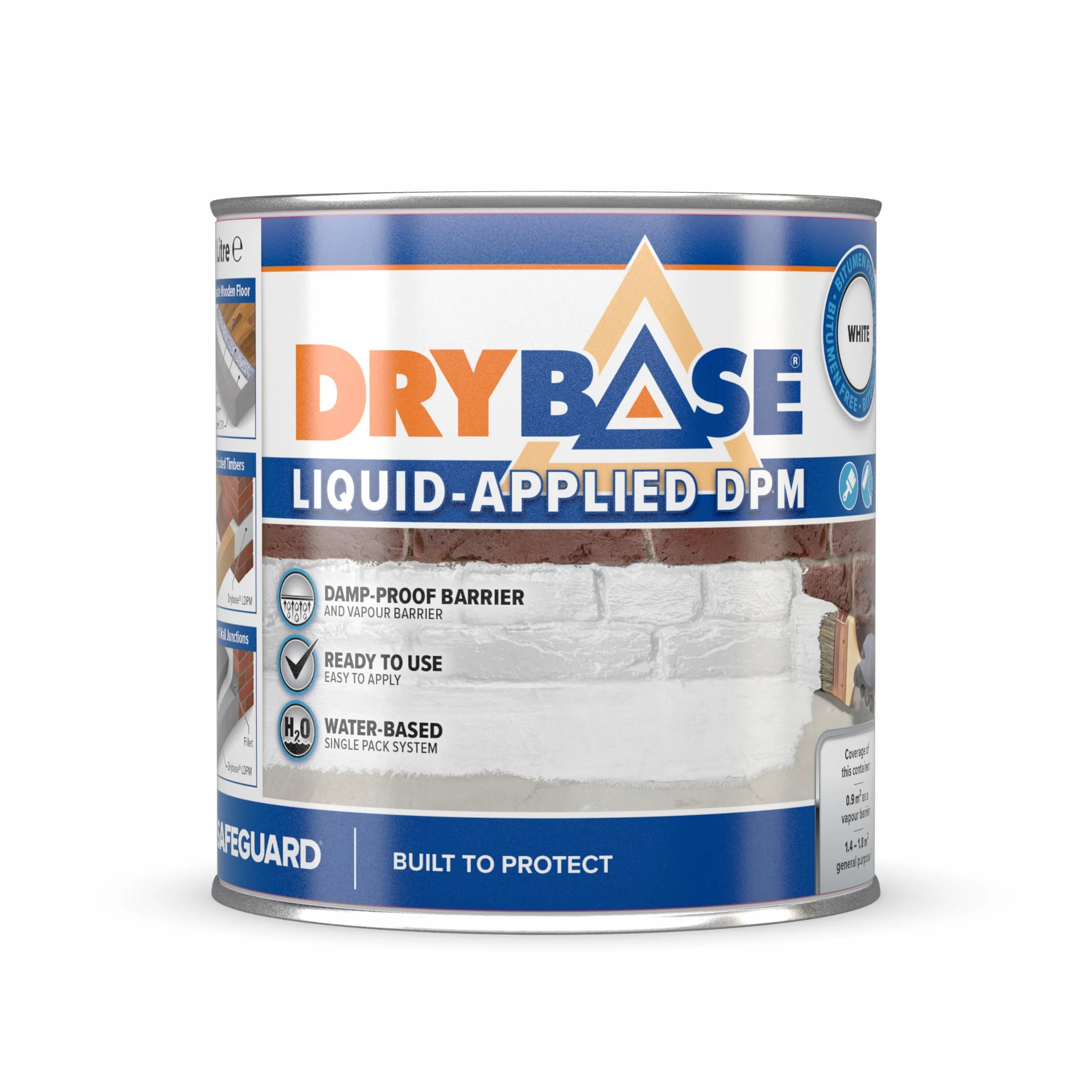 Drybase Membrana líquida impermeable antihumedad (1L - Blanco)