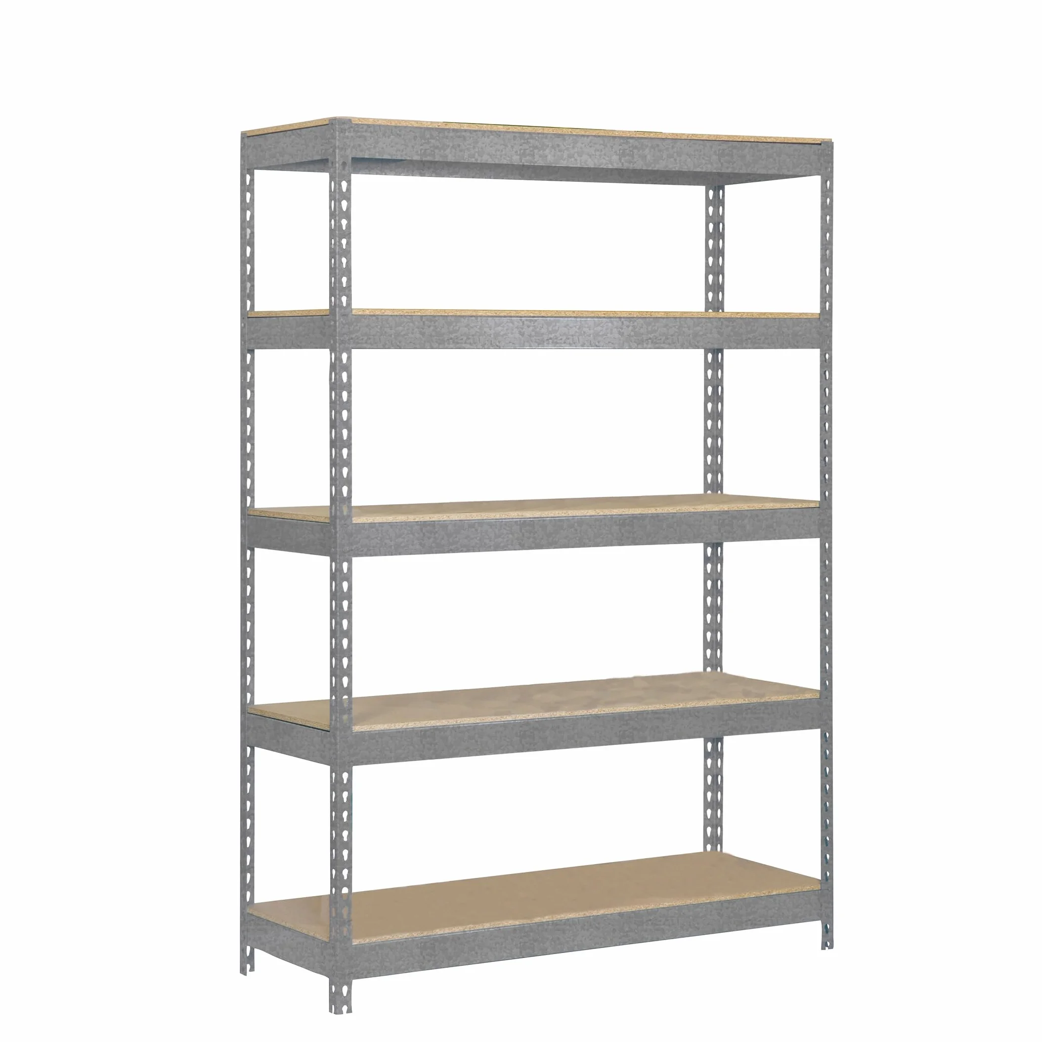 Simon Rack Estanteria Industrial, 2000x1200x600 mm, 300 kg de Punto Flexión, 5 Estantes Madera, Estanterias Almacenaje, Estanterias Metalicas, Galvanizado/Madera - SimonTaller