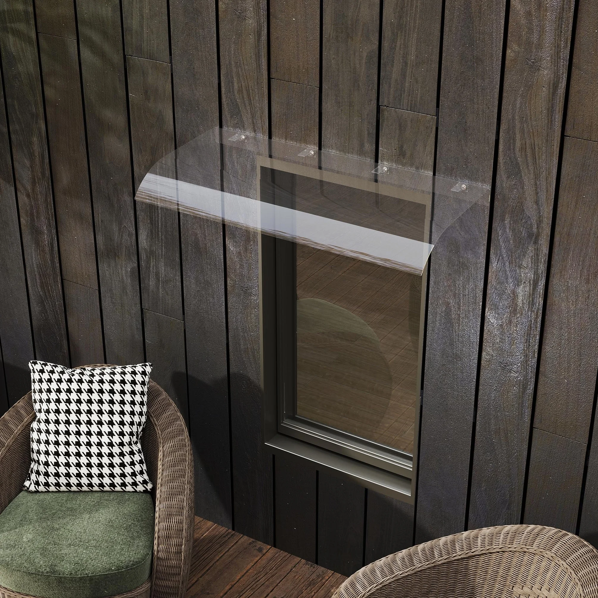Froadp Marquesina para puerta 50x80 cm Techo PET Transparente 3,5 mm Protección Lluvia UV