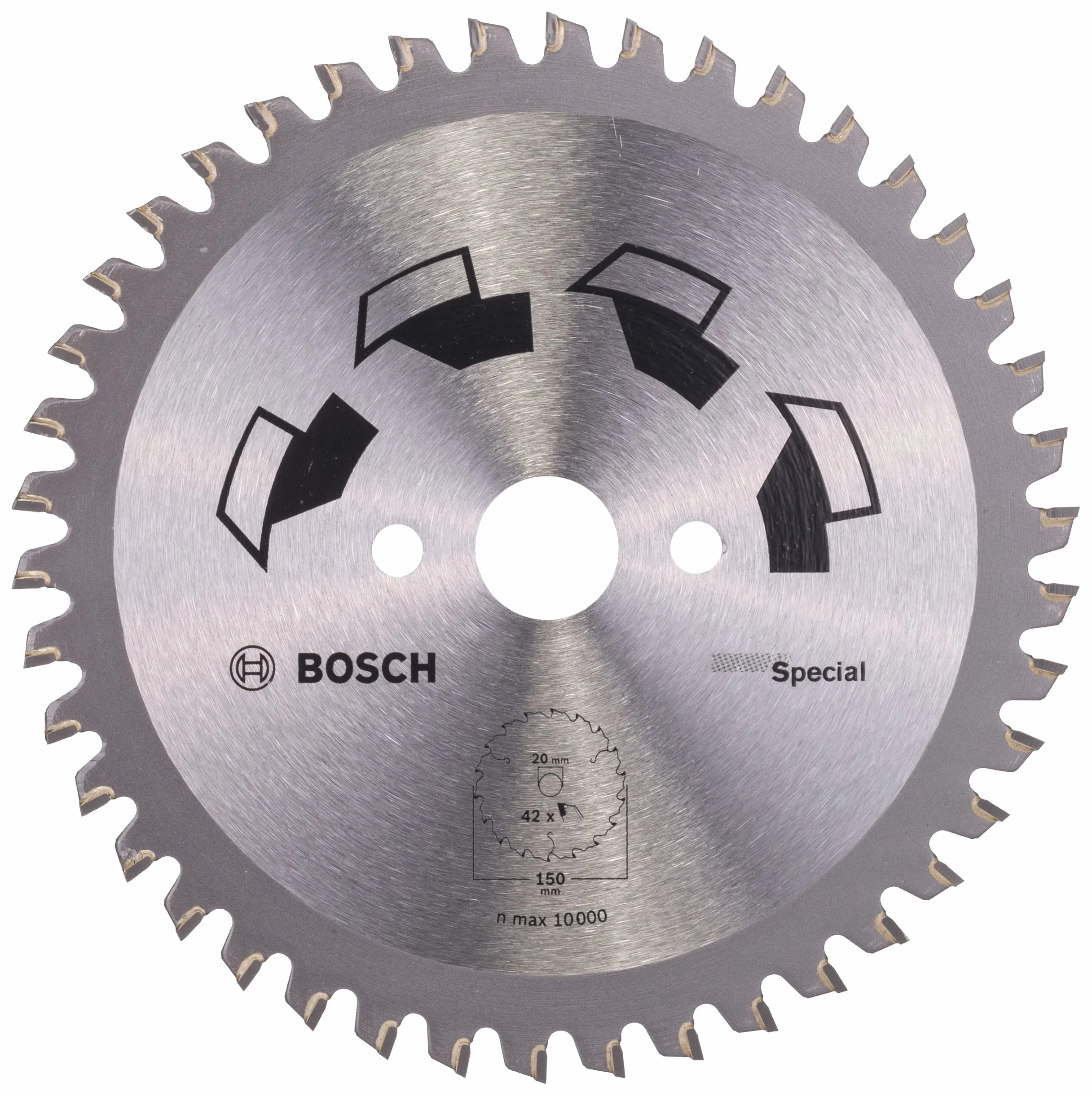 Bosch 1x Hoja de Sierra Circular Special (para Madera, Metales no Ferrosos, Plásticos, Ø 150 x 2.2/1.6 x 20/16 mm, 42 Dientes, FT, con 1x Anillo de Reducción 16 mm, Accesorios Sierras Circulares)