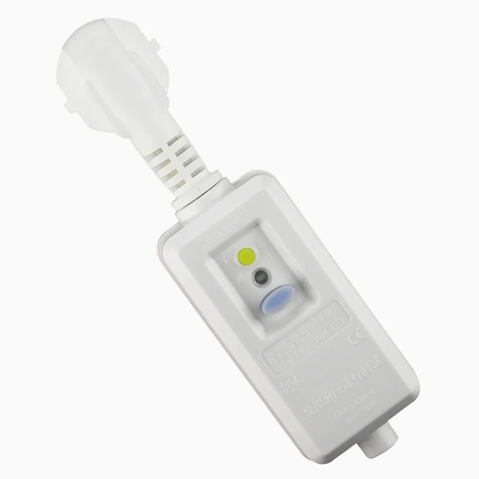 Adaptador de Enchufe de Seguridad con Protección Fugas RCD, 16 A, 220 V, 240 V, Enchufe Europeo, GFCI, Disyuntor Doméstico, Interruptor de Disparo.
