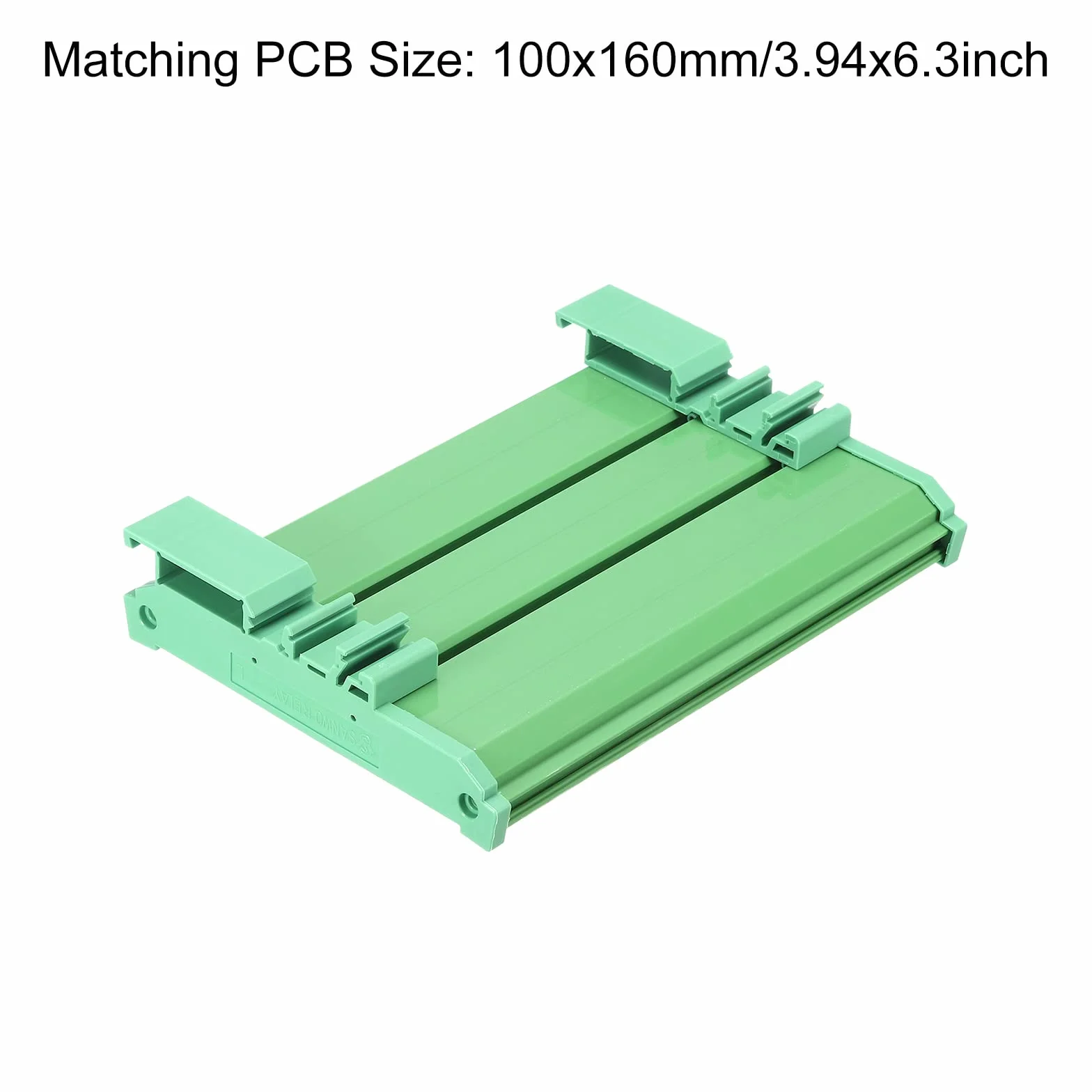 sourcing map PCB DIN Carril Montaje Portador, Circuito Placa Montaje Soporte 100x160mm Verde