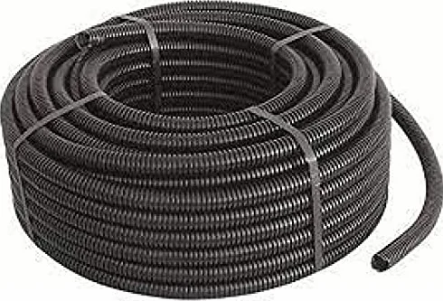 L'ELETTRICA REP50 - Tubo flexible corrugado de 50 mm, negro en bobina de 25 m