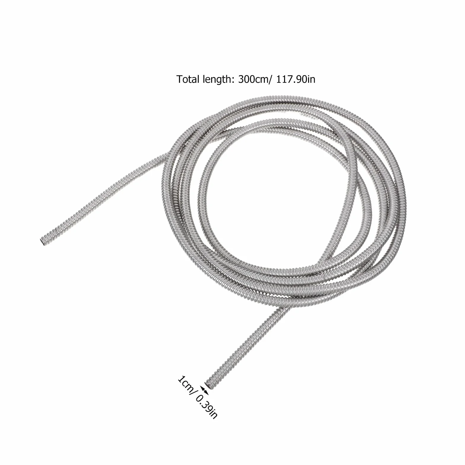 Conducto eléctrico flexible de pared reducida, tubo de acero inoxidable de 7 mm para gestión, cableado y protección de cables industriales y domésticos.