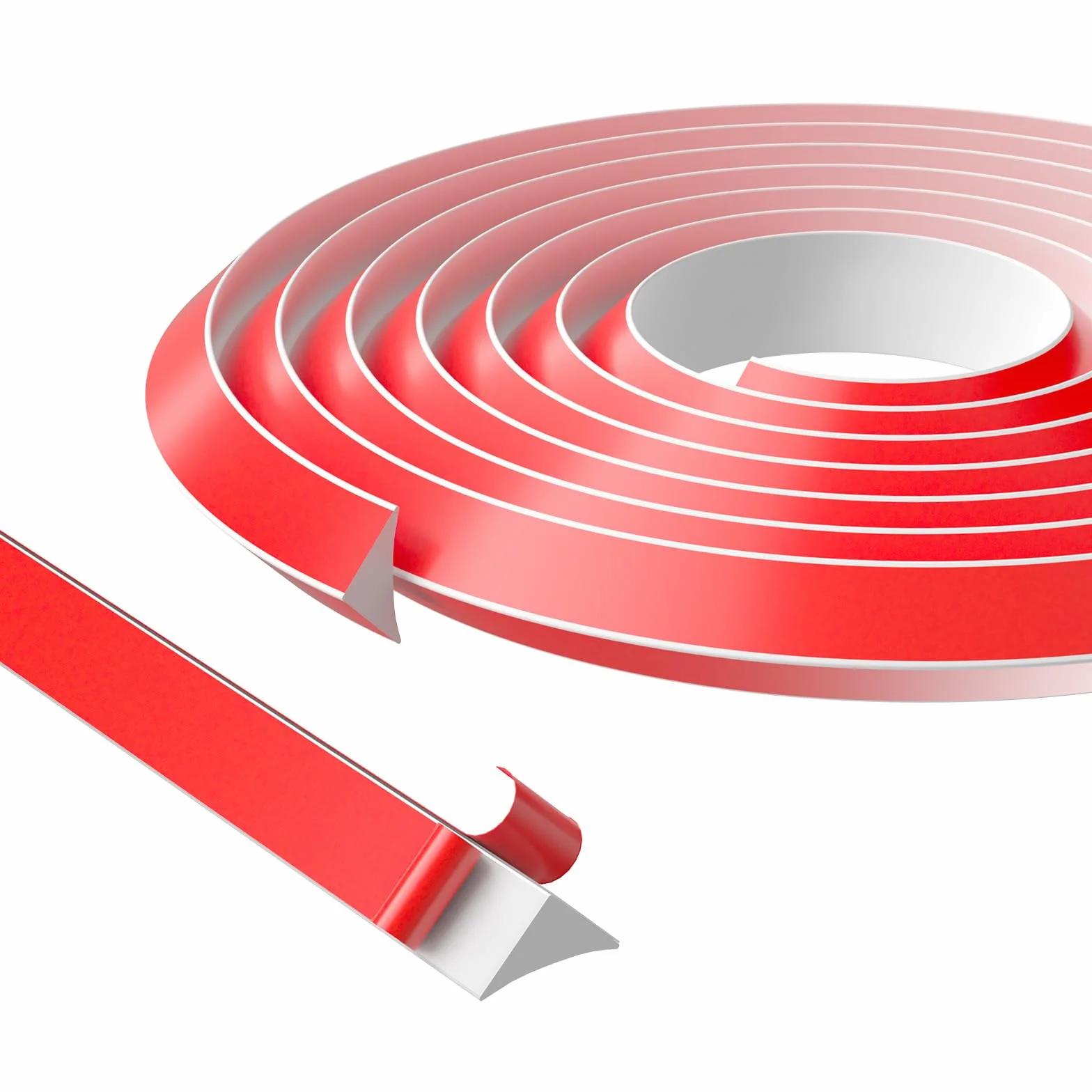 Mouldura Flexible Autoadhesiva en Silicona, 3,05m, Forma de L para Esquinas, Blanco