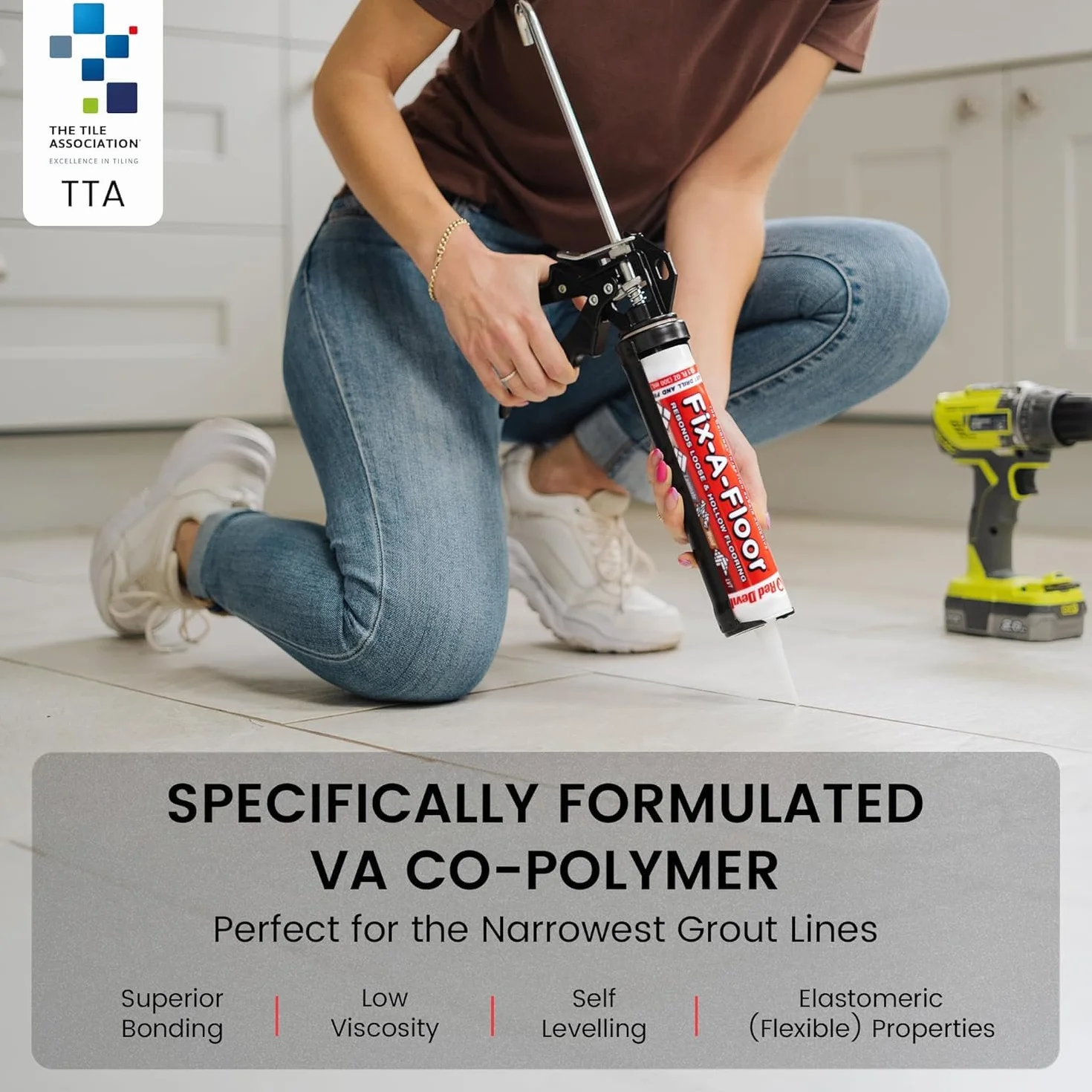 Fix-a-floor adhesivo para suelos problematicos reparar rellenar huecos baldosa