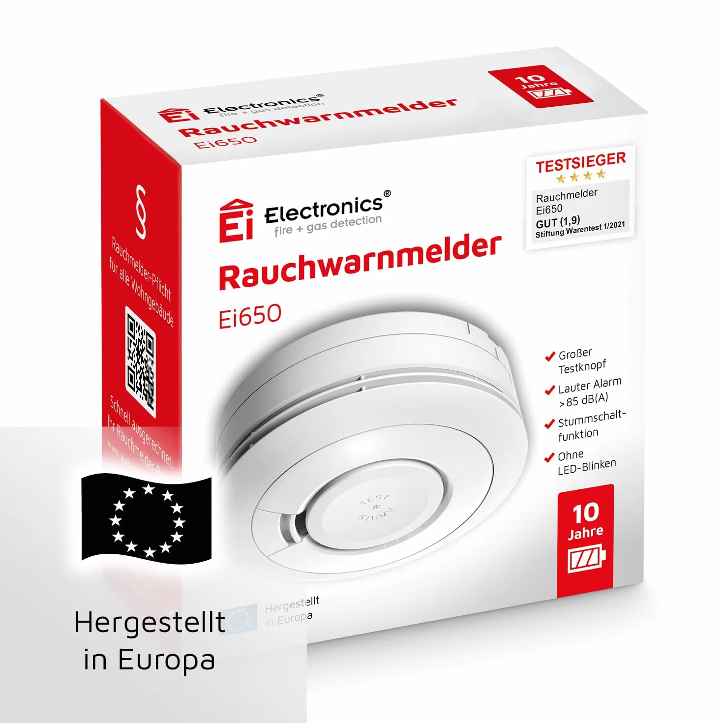 EI Electronics Ei650 4er Set Detector de Humo Blanco