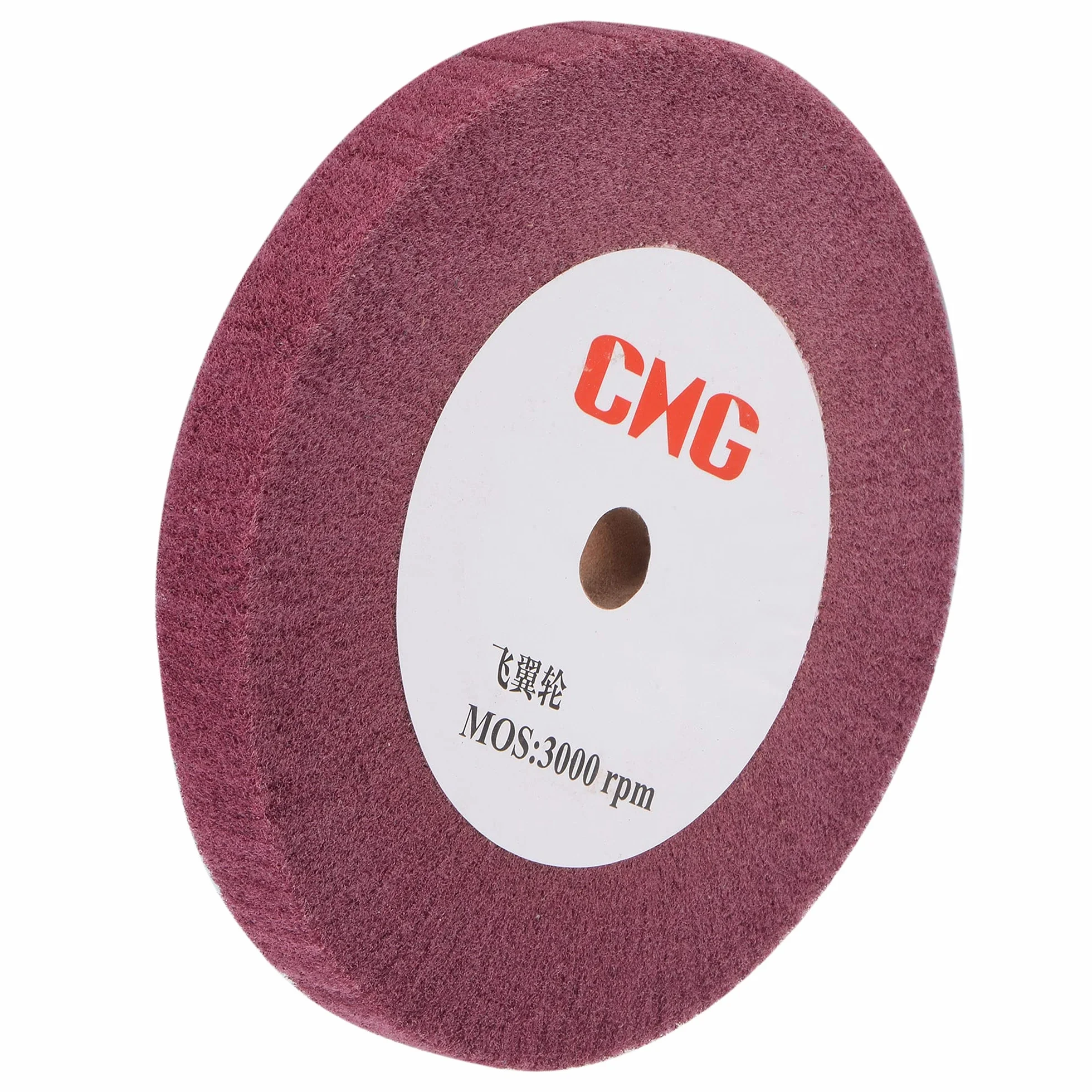 sourcing map Rueda de pulido no tejida de 200 mm x 25 mm 320 Grit Rueda de pulido de alambre de nailon para acero inoxidable Cobre Rojo