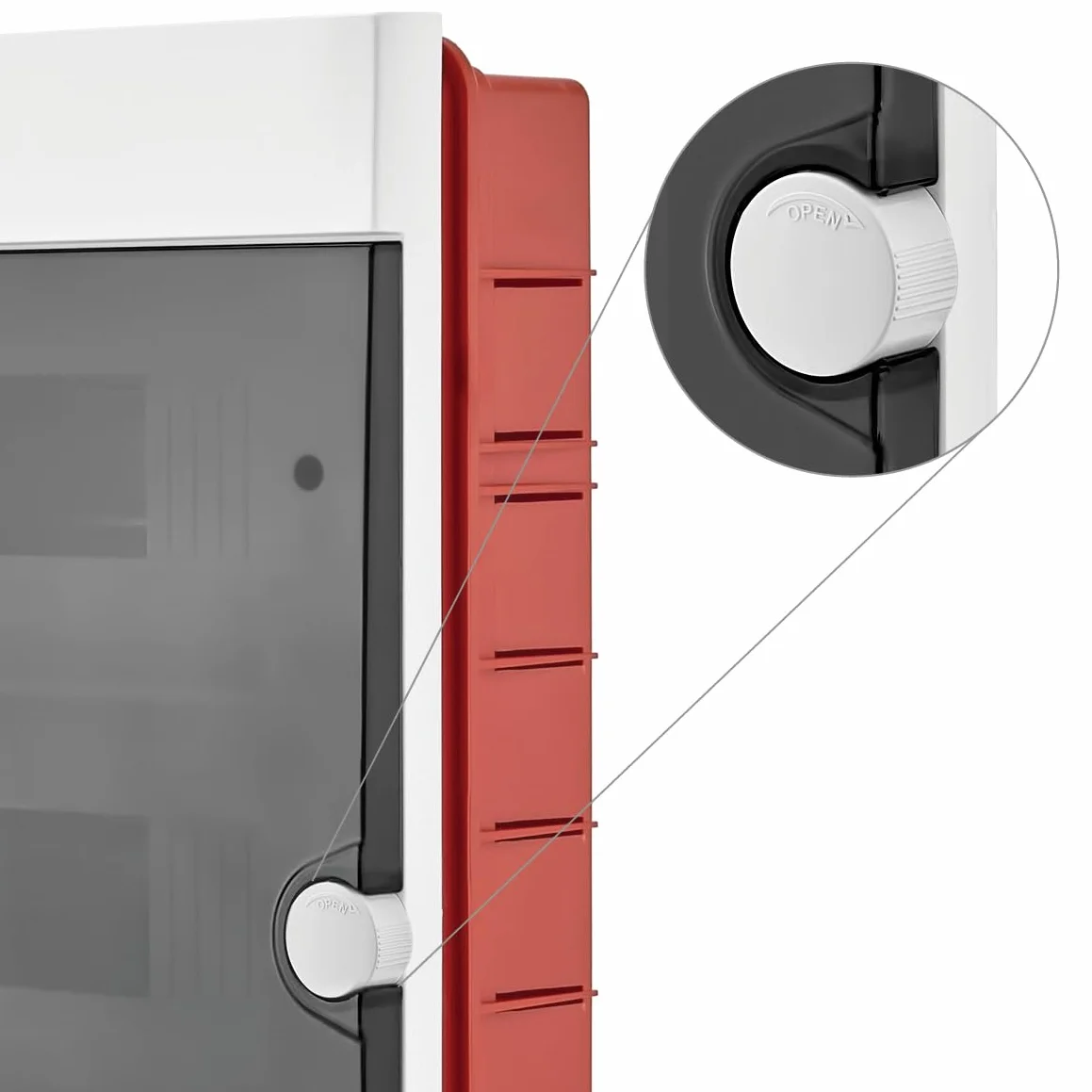 Lion Electric Armario de 2 filas, caja de fusibles de 24 módulos, color blanco, para interruptor de instalación eléctrica IP40, caja de distribución con riel y puerta transparente para todos los