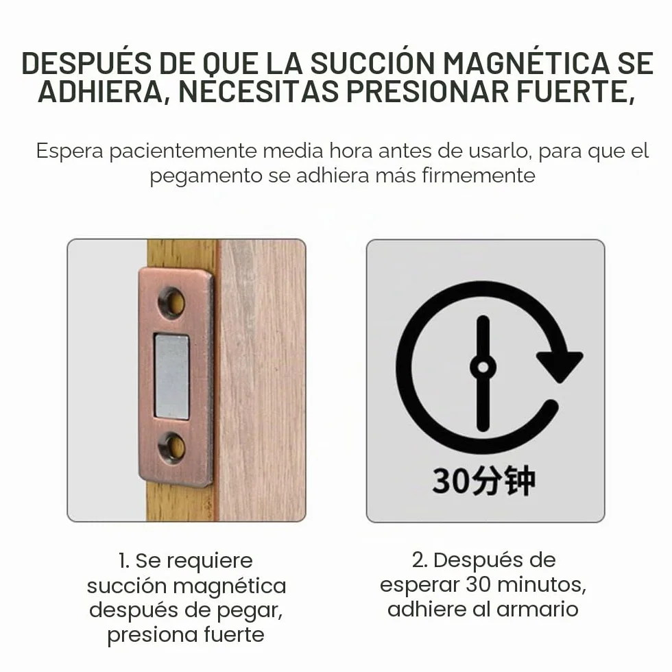 Imanes magnéticos fuertes para armario 4 unidades autoadhesivos acero inoxidable