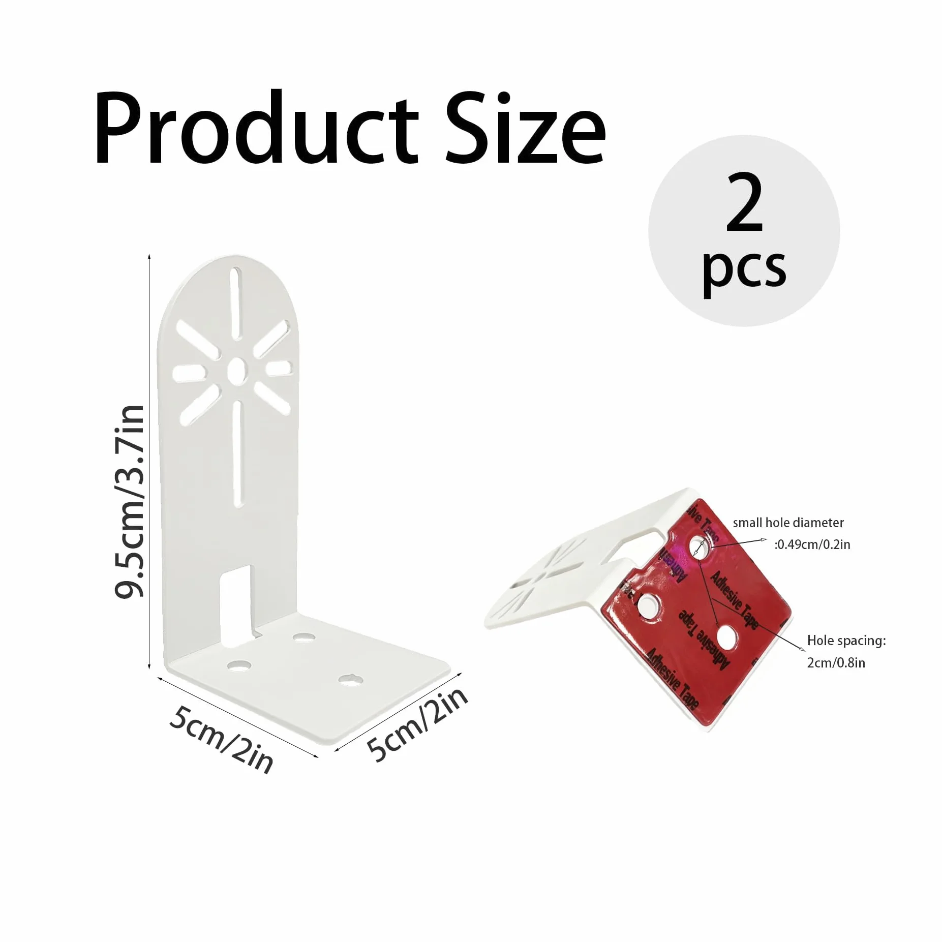 2PCS Soporte de Pared para Cámara de Vigilancia, Soporte Adhesivo Sin Taladro de Aluminio Sólido, Compatible con Mini Pan Tilt, Indoor Cam E220, Soporte Universal para Cámara