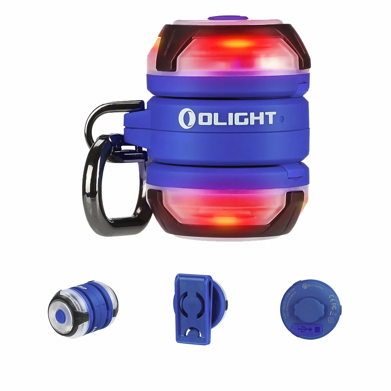 OLIGHT Gober 2 - Luz de seguridad LED de alta visibilidad con 4 modos de iluminación, advertencia intermitente recargable USB-C con clip para correr, ciclismo, camping, pasear al perro por la noche