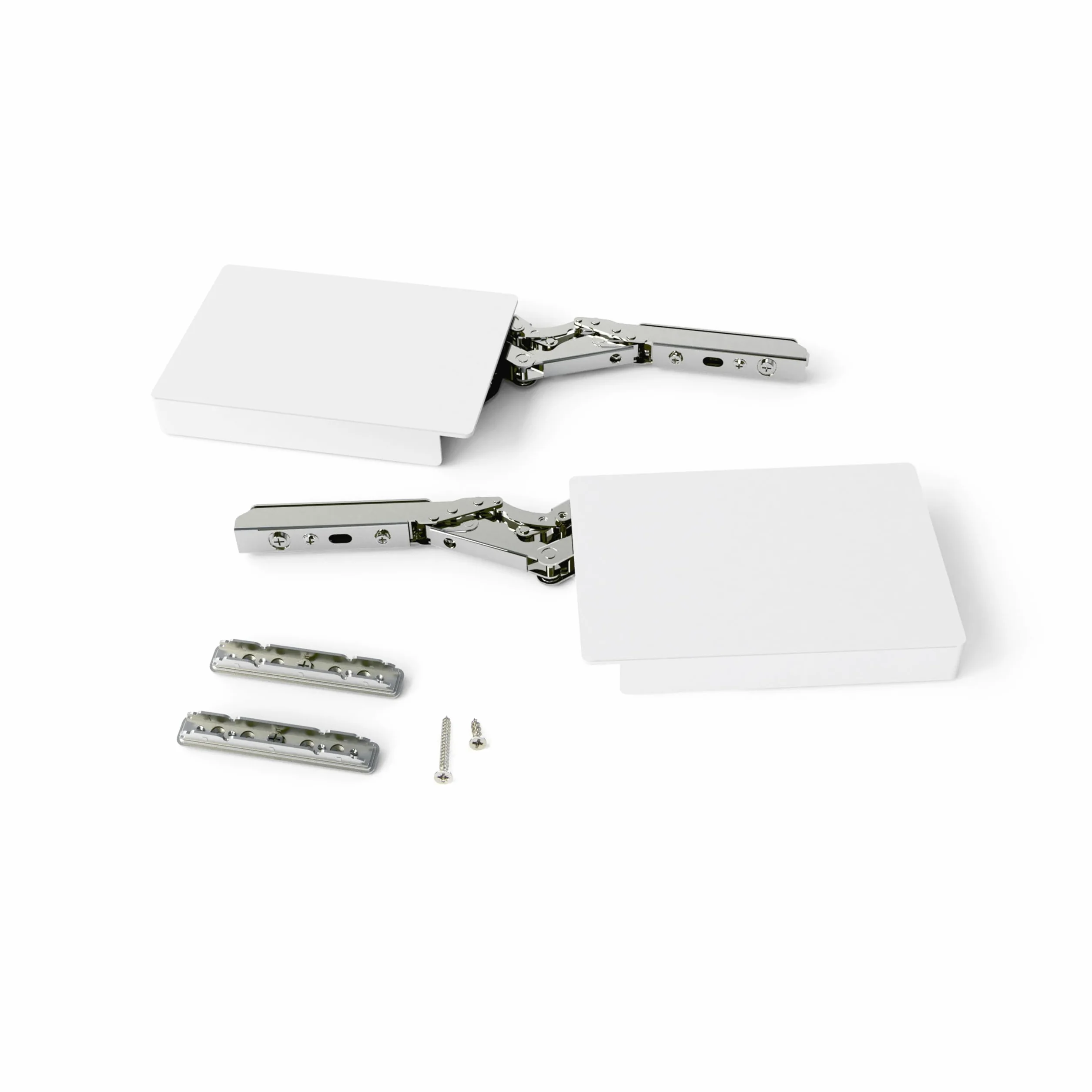 Emuca - Compás para puertas elevables Altius Lift, Fuerza 560-1800 (low=L), Acero y plástico, Blanco
