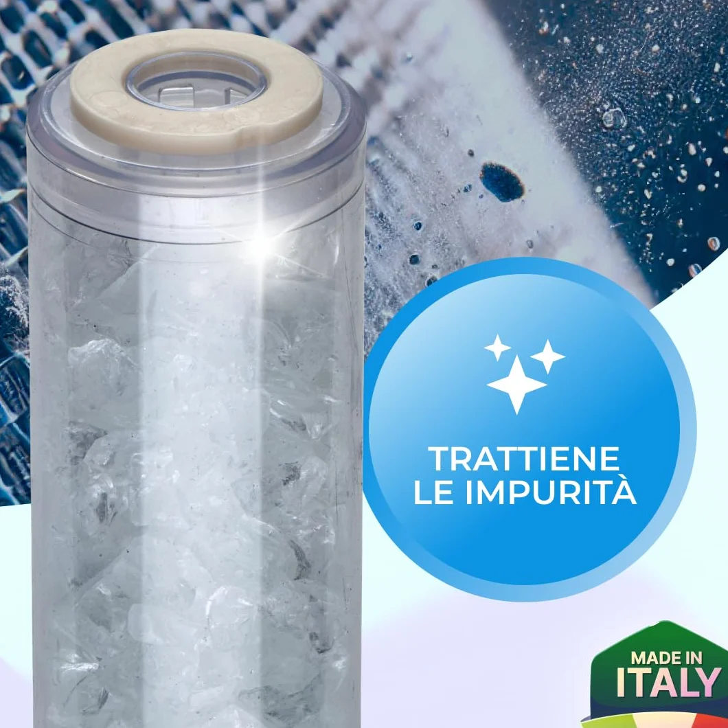 WK Cartucho filtrante con cristales anticalcare, attachi da 10"