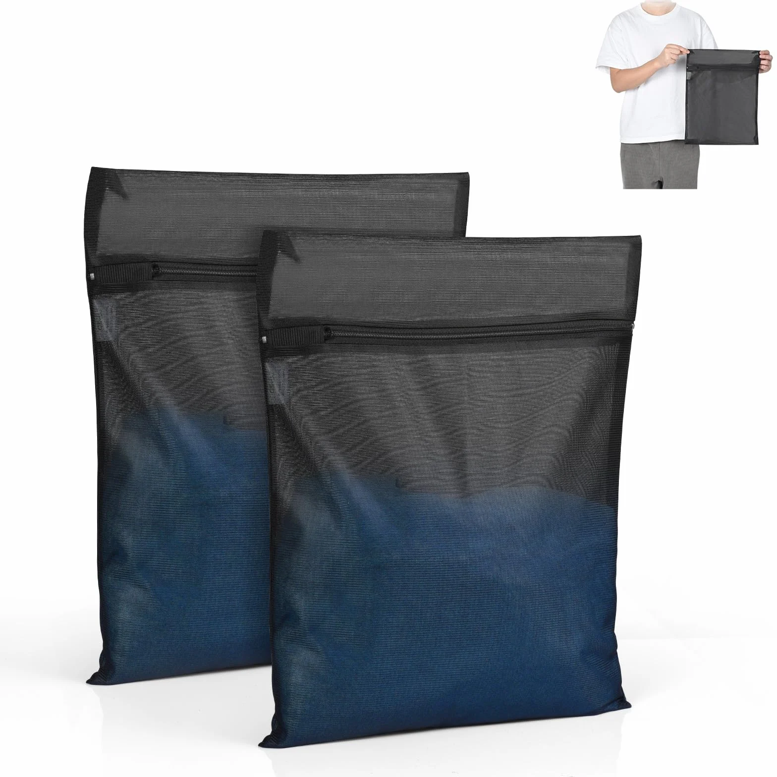 OTraki Bolsa Lavadora Malla 2 Piezas 30x40cm Negro