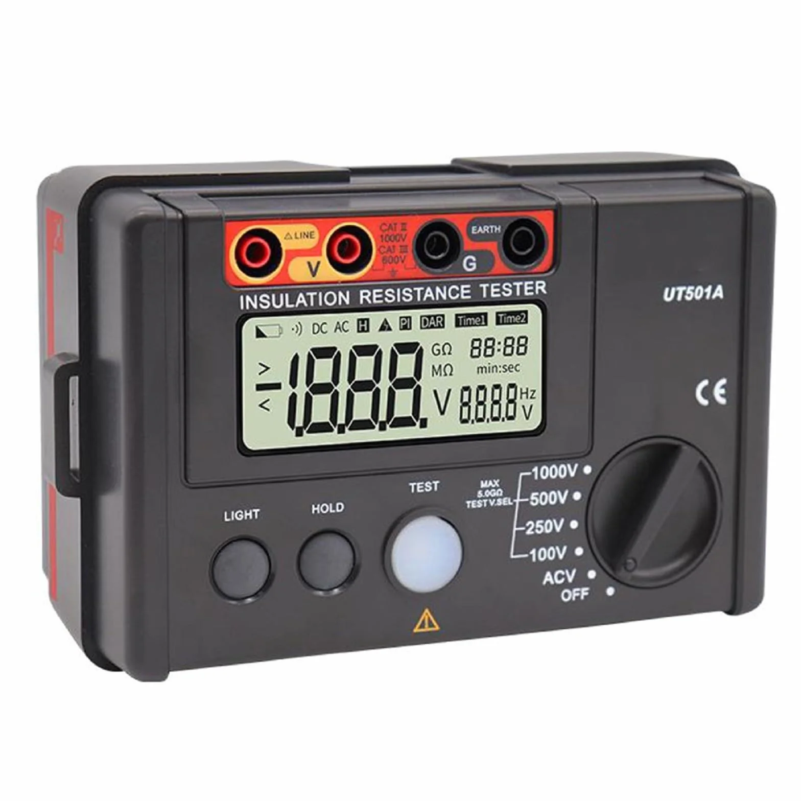 Probador de resistencia de aislamiento UT501A Megohmmeter digital 100V-1000V LCD