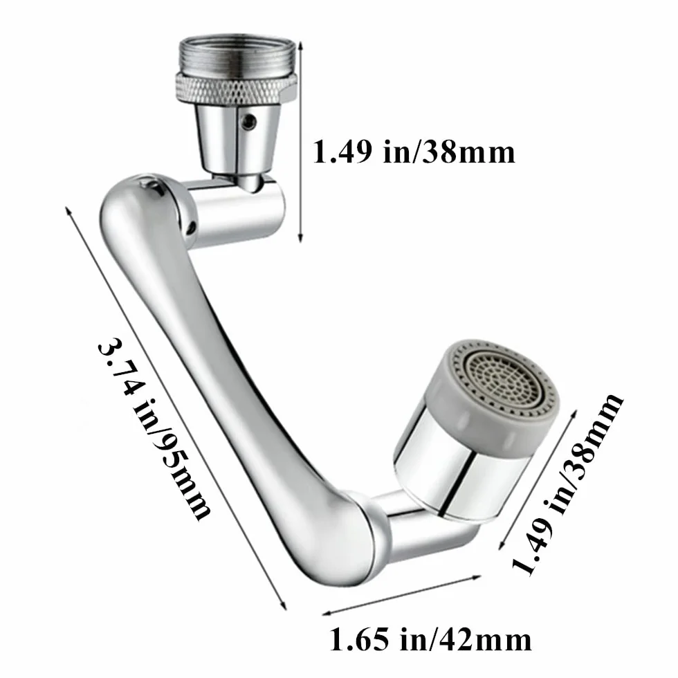 Boquilla Grifo Universal,Atomizador Grifo Adaptador,Aireador Grifo Cocina Ajustable,Aireador del Grifo Latón Ajustable para Fregadero de Cocina o Baño (Dorado)