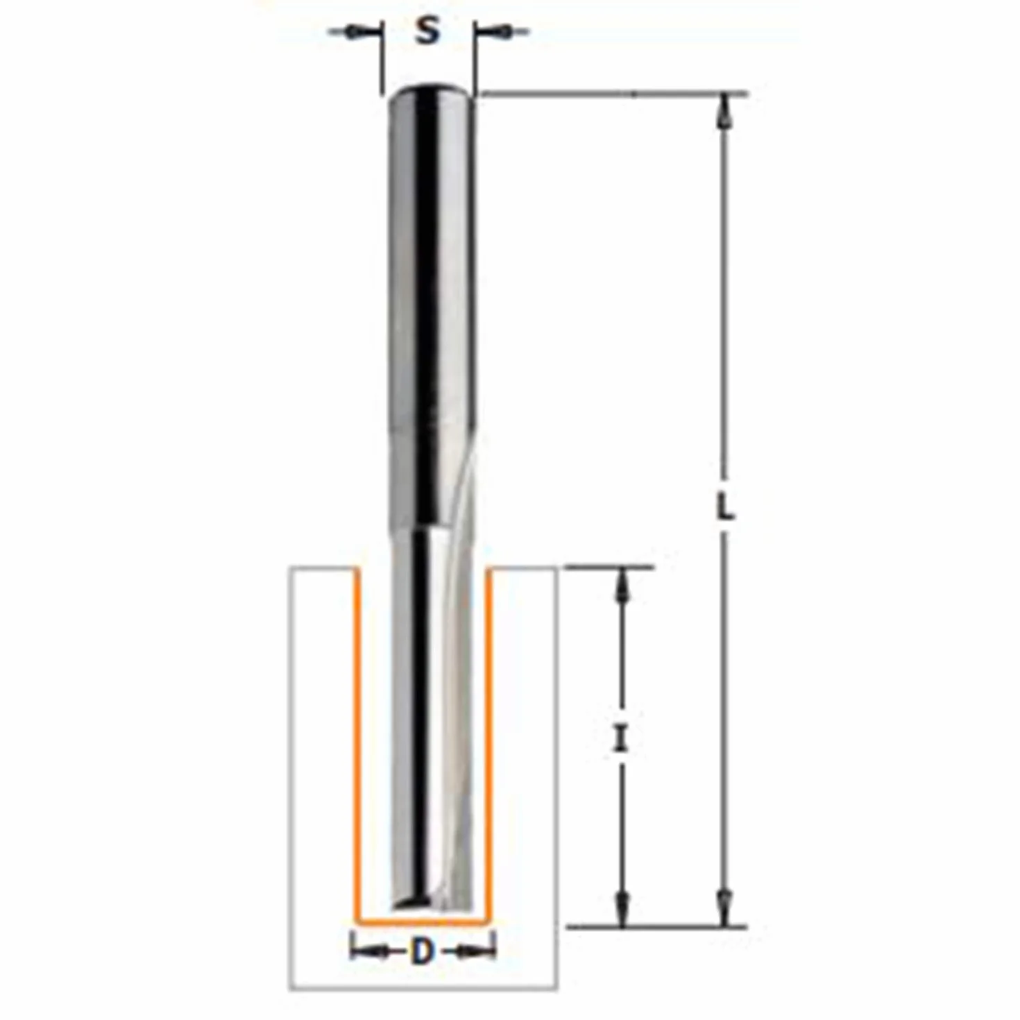 CMT ORANGE TOOLS 912.080.11 Fresa de corte recto para canales