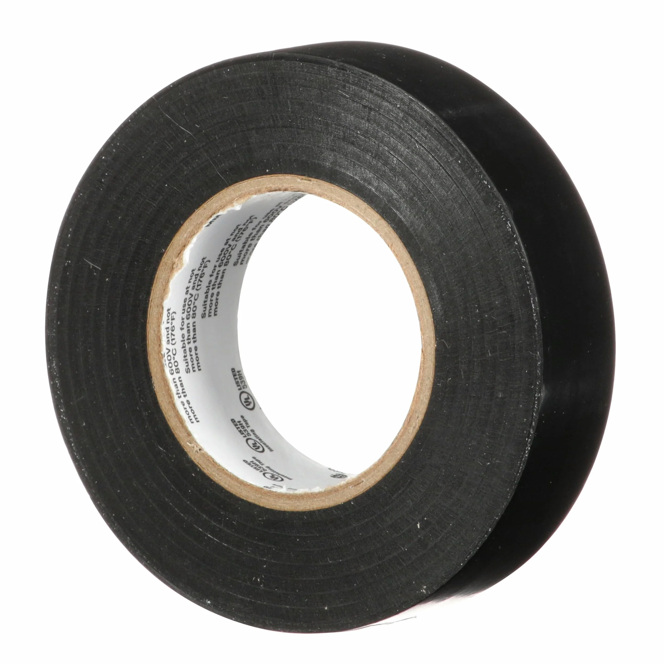 Temflex 3M Cinta eléctrica de vinilo 165, color negro, 19 mm x 25 m, 10 rollos