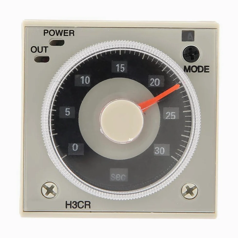 H3CR-A 11-Pin rango de tiempo de temporizador de retardo ajustable 100-240VAC 100-125VDC 0.5S-300H relé de tiempo de control de perilla