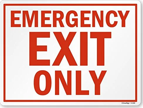 SmartSign Señal "Emergencia Exit Only" | Aluminio de 18" x 24"