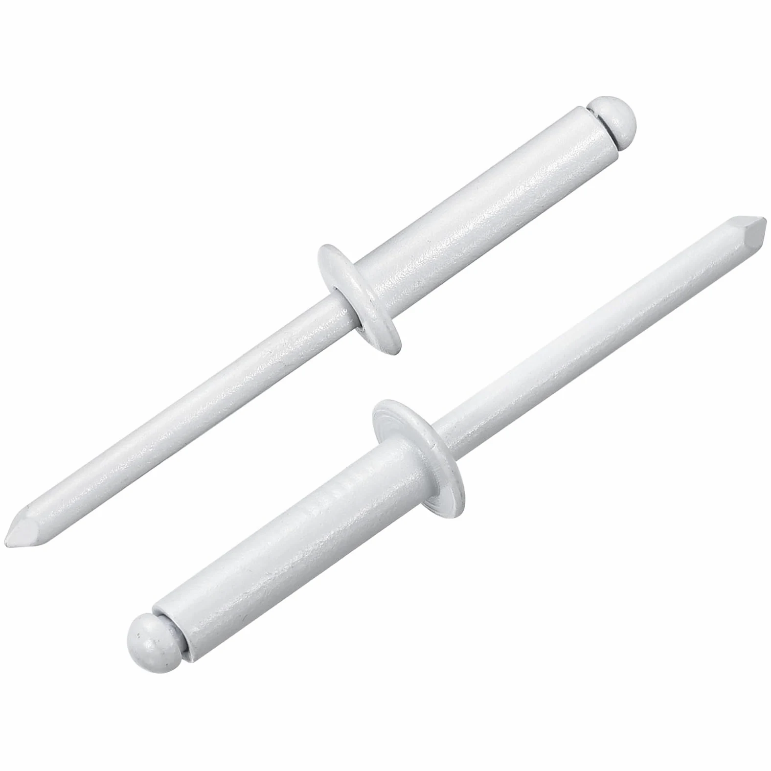 QUARKZMAN 50Pcs 3/16"x3/4" Remaches Ciegos Aluminio, Sujeción Aluminio Y Vástago Acero, Remaches Cabeza Abovedada Y División Larga Para Metal, Muebles, Automoción, Blanco