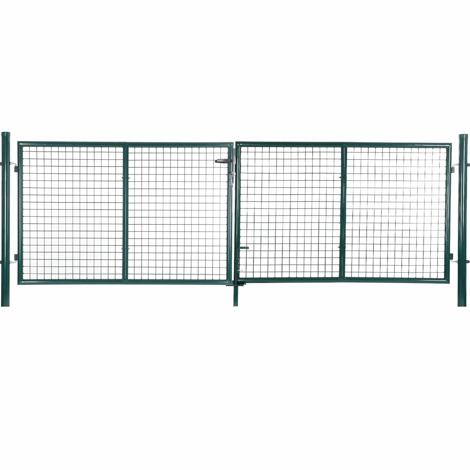 SONGMICS Puerta de Jardín, Puerta de Valla, Puerta de Jardín, con Cerradura y 3 Llaves, 310 x 90 cm (Largo x Alto), Verde GGD300G