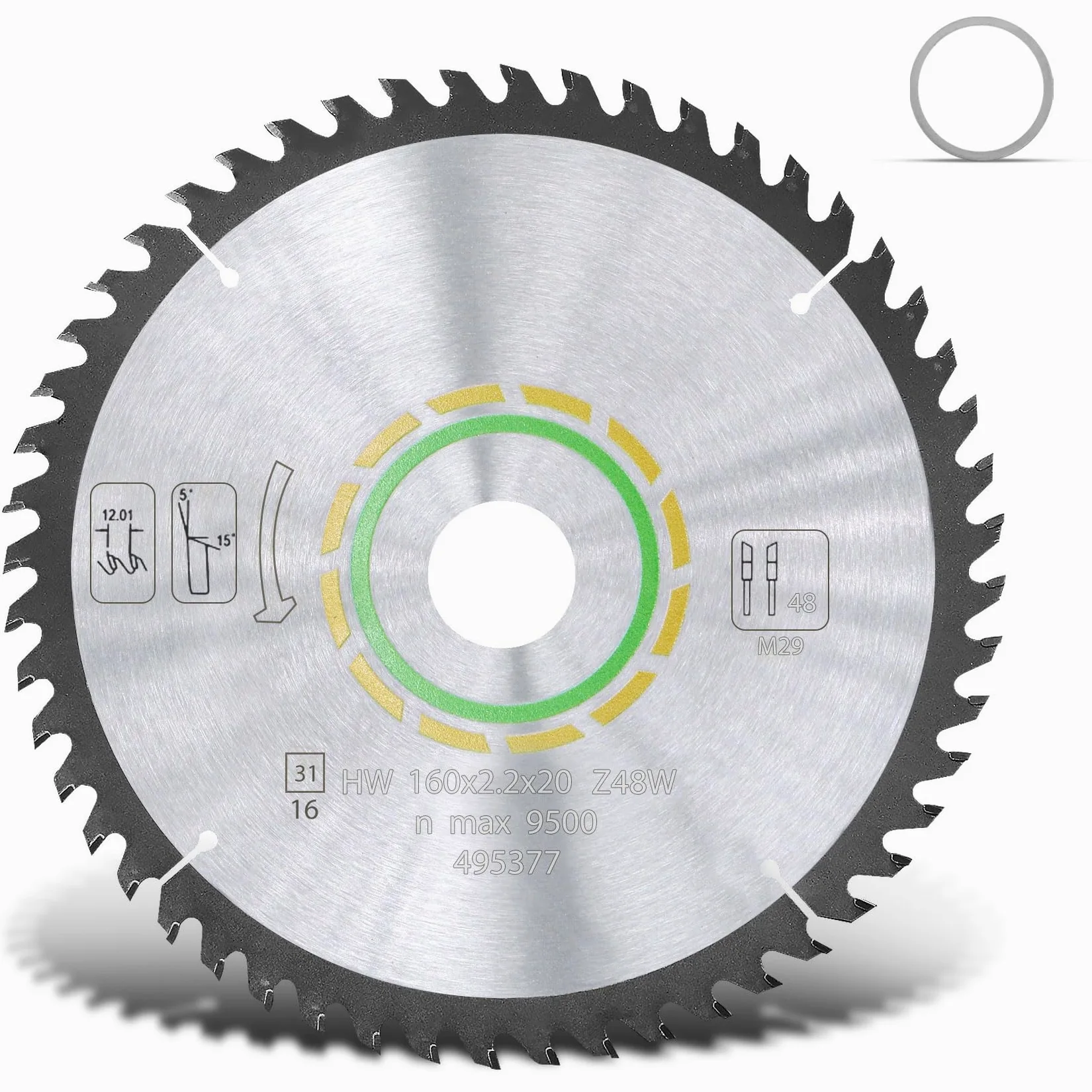Hoja de sierra de oruga, 48 dientes, 495377 491952, compatible con sierra de corte de inmersión Festool Ts 55, compatible con hoja de sierra Festool, 160 x 2,2 x 20 mm, actualización de