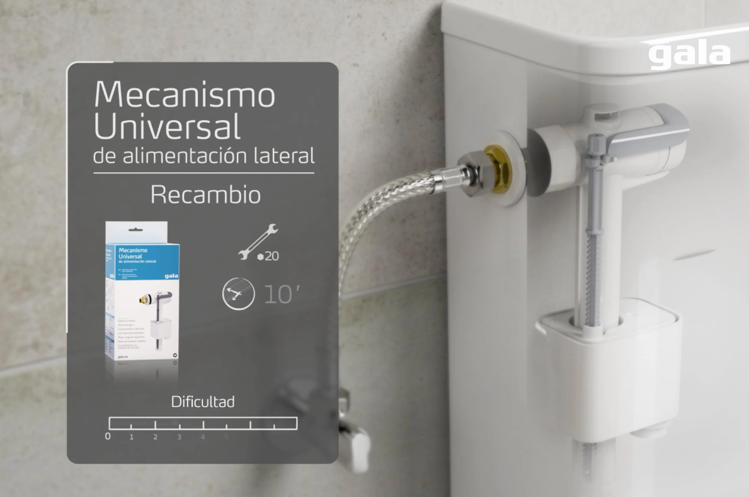 Roca G5041500 Mecanismo Entrada Lateral A3L Recambio Porcelana Baño