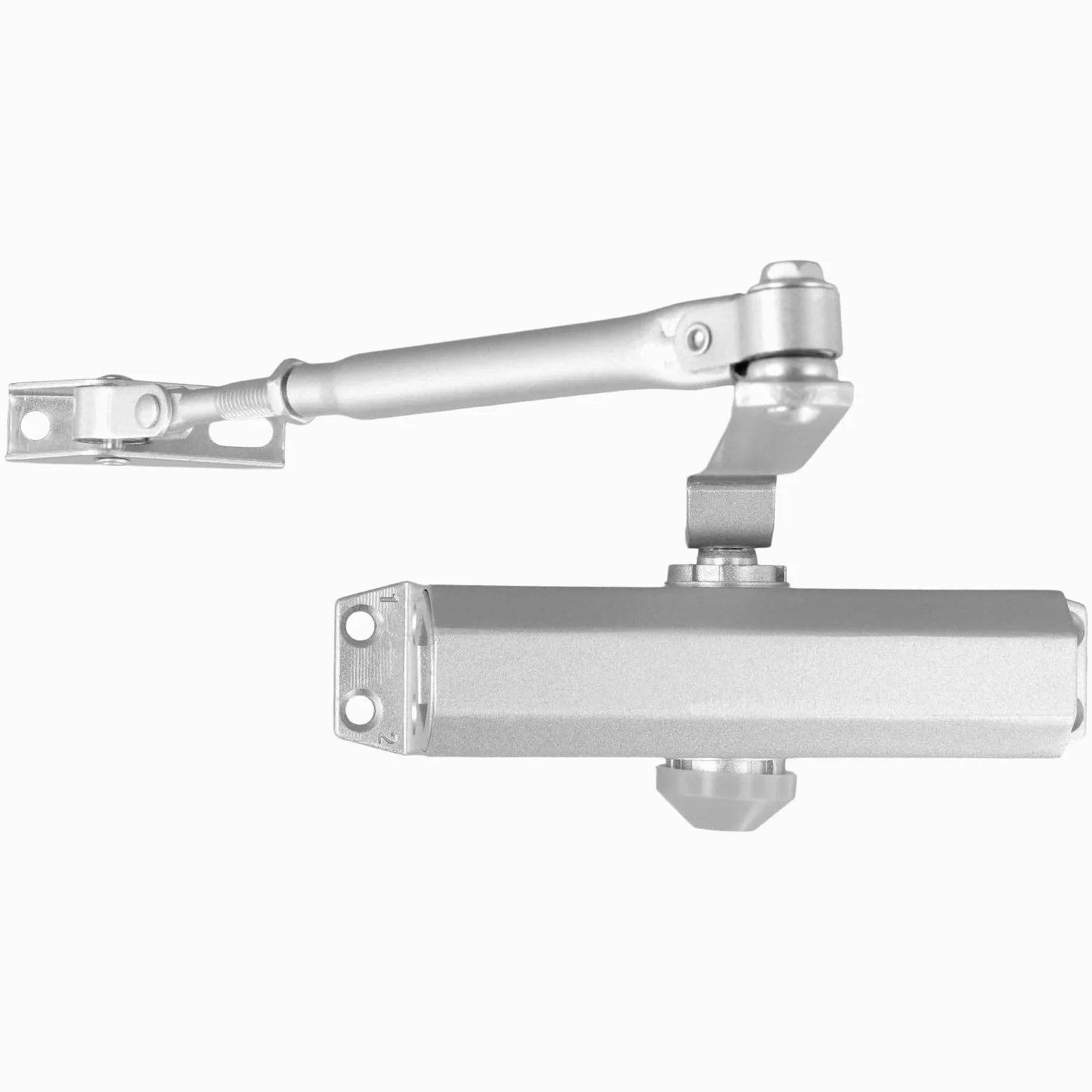 SINJEUN 2 piezas Cierrapuertas automático hidráulico, 175 mm muelle ajustable cierrapuertas automático para el hogar, oficina, plata